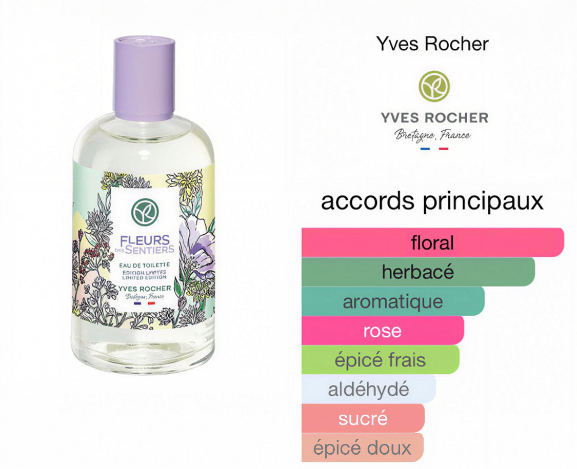 Yves Rocher FLEURS DES SENTIERS , 100ml, EDT Limited Edition